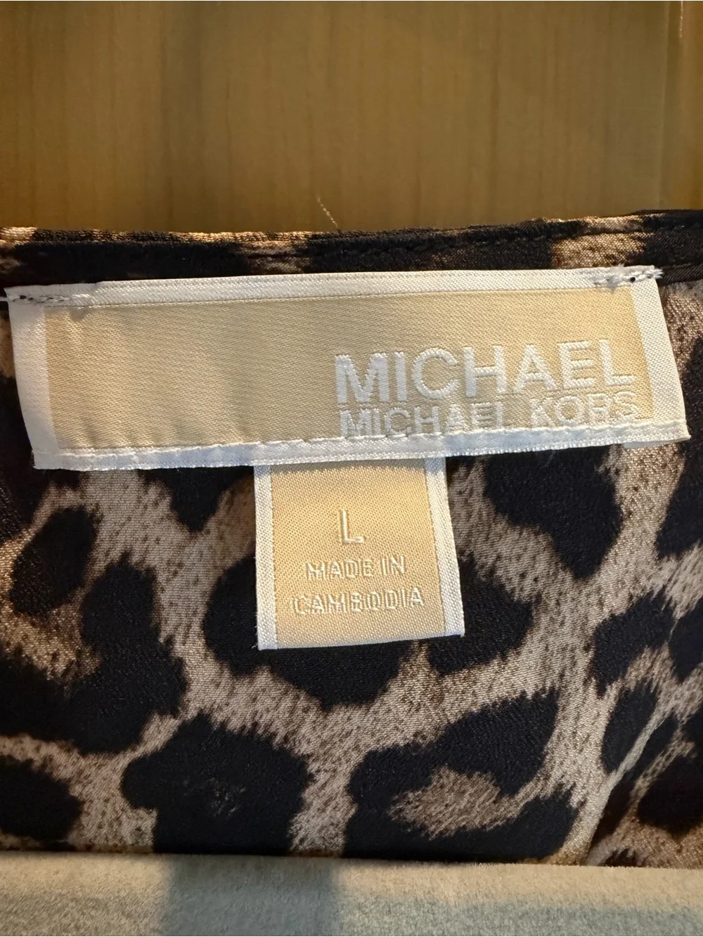 Michael Kors Leopard Print Dress - Black & Brown